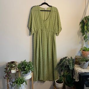 Green chiffon ARULA dress